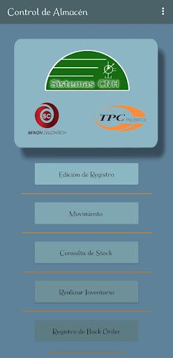 Android application Control de Almacén screenshort