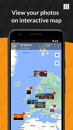 Android application Photos Map screenshort