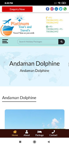 Android application Platinum Travels Andaman screenshort