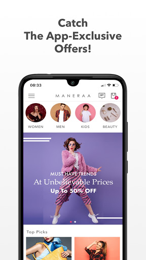 Android application Maneraa - Online Shopping App screenshort