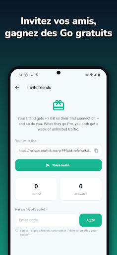 RunVPN – VPN privé sécurisé screenshot 5