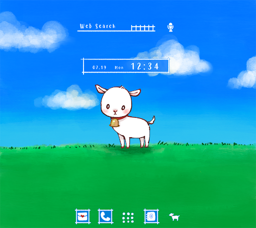 Android application Lovely Little Goat Theme +HOME screenshort