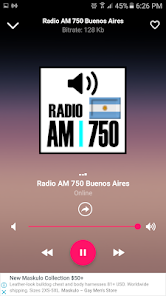 Captura de Pantalla 1 Radio AM 750, 750 AM, Buenos A android