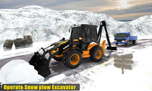 Snow Heavy Excavator Rescue  screenshots 1