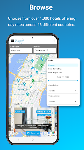 Android application Nappr: Book hotels by the hour screenshort