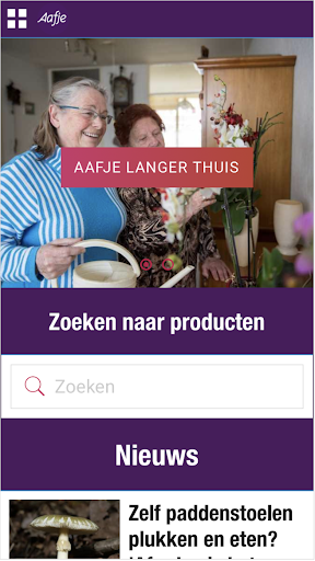 Android application Aafje langer thuis screenshort