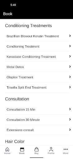 B. Alms Salon and Spa Screen 2