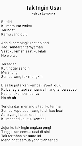 Lirik : Tak Ingin Usai Screen 3