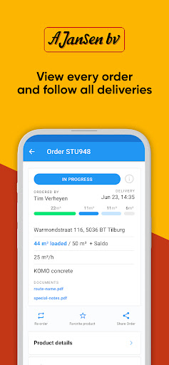 Android application Jansen Beton screenshort