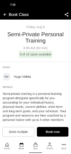 P3RSONAL TRAINING Screen 3