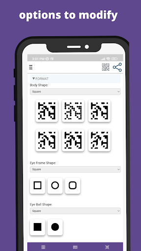 QR and Barcode generator Screen 2