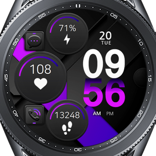 Abstract Black And Purple Tech logo