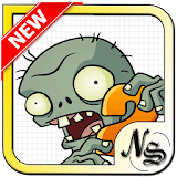 Learn to draw zombies vs plant icon