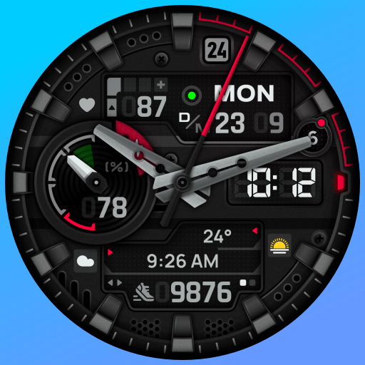 SH080 Watch Face, WearOS watch logo
