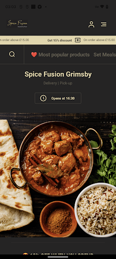 Android application Spice Fusion Grimsby screenshort