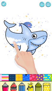 Baby Shark Coloring Book Glitter