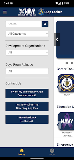 Android application Navy App Locker screenshort