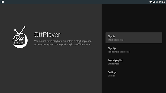 OttPlayer Screenshot