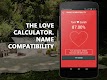 screenshot of Love test calculator