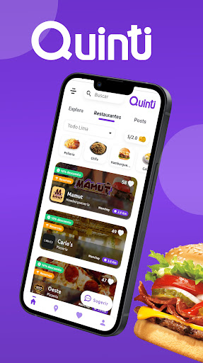 Android application Quinti: Restaurantes screenshort