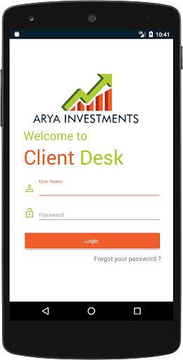 Android application Arya Investments screenshort