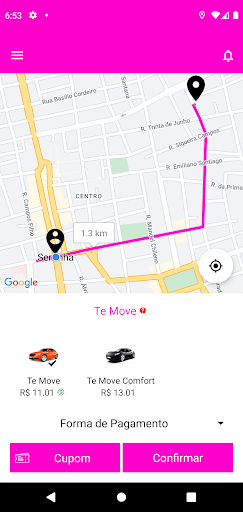 Android application 75 Move - Passageiro screenshort