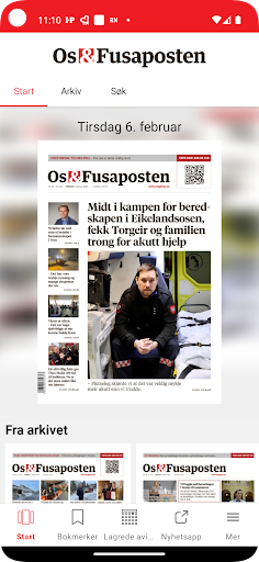 Android application Os & Fusaposten eAvis screenshort