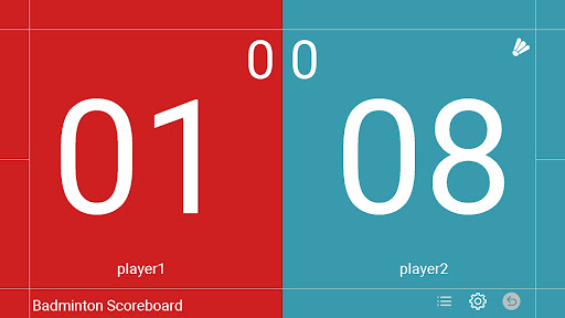 Badminton Scoreboard Screen 2