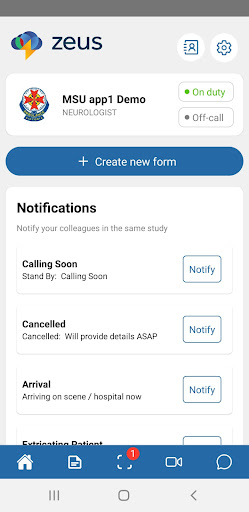 Android application Zeus Stroke App screenshort