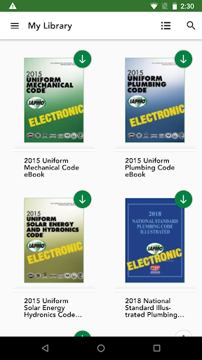 IAPMO Codes Screen 2