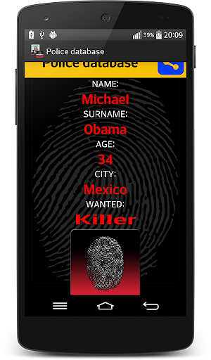 Police database simulation Screenshot 3 - AppWisp.com