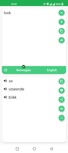 Norwegian English Translator Screen 3