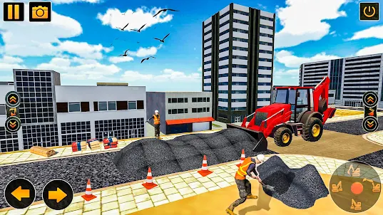 Real Town Construction Digger