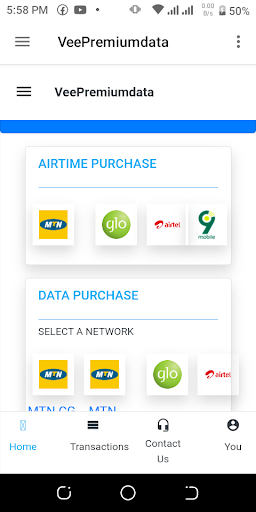 Android application veepremiumdata screenshort