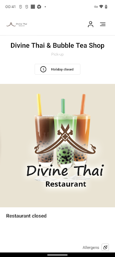 Android application Divine Thai & Bubble Tea Shop screenshort