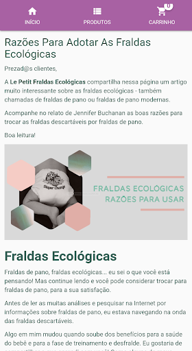 Fraldas Ecológicas