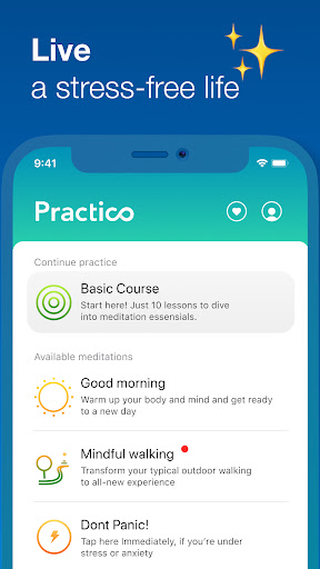 Meditation & Sleep: Practico Screen 2