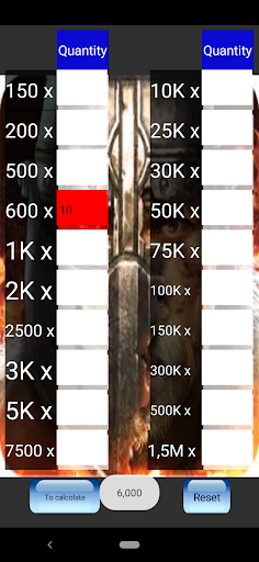 Calculator for King of Avalon