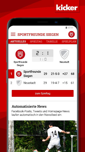 Android application Sportfreunde Siegen screenshort