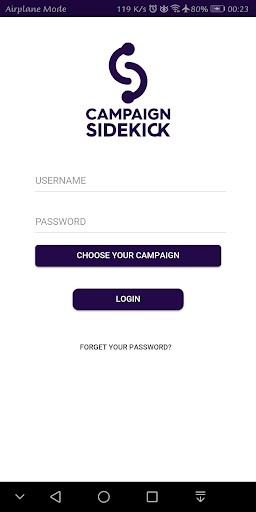 Android application Campaign Sidekick screenshort