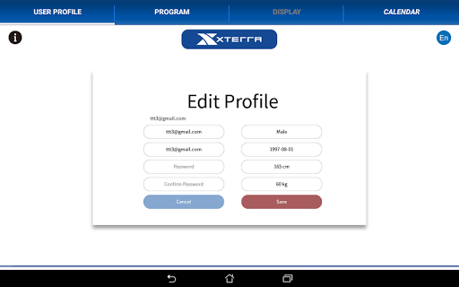 Android application Xterra screenshort