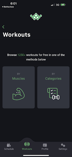 BeMachine | Human Coach App Screen 2