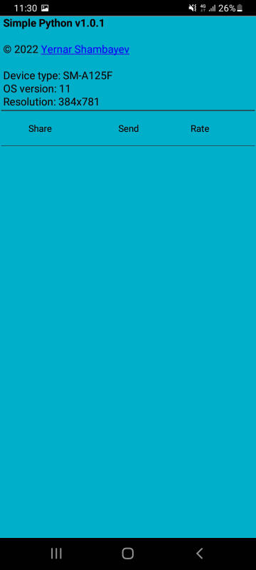 #8. Simple Python (Android) By: Yernar Shambayev