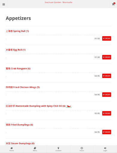 Szechuan Garden Morrisville Online Ordering