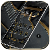 Gold guitar Theme gold music icon