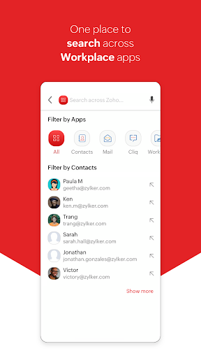 Screenshot of Zoho Workplace