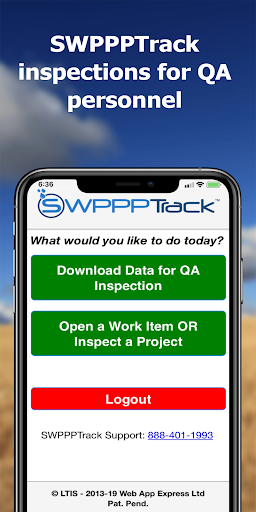 Android application SWPPPTrack DOT QA screenshort