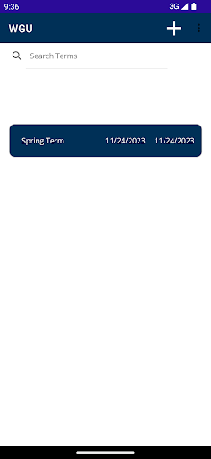Android application Student Planner screenshort