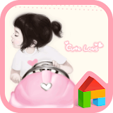 Cute love girl dodol theme icon