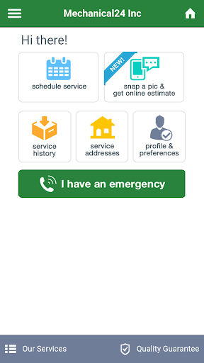 Android application Mechanical24 Client screenshort
